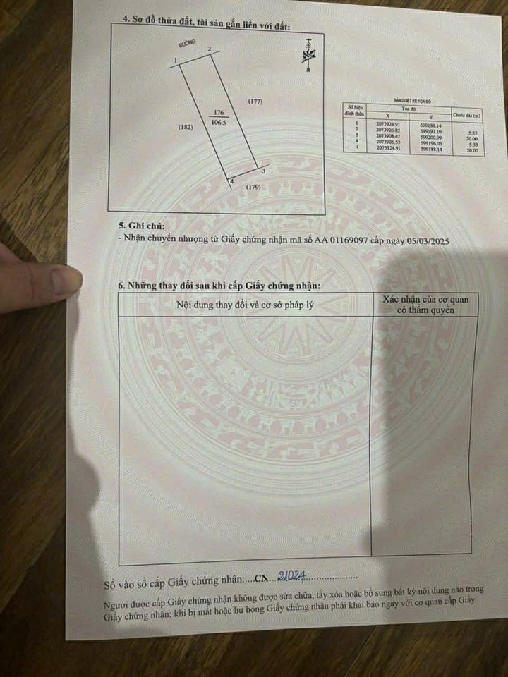 Đất thổ cư Nghi Ân Vinh 106,5m² giá 2,1 tỷ - Chính chủ bán gấp!