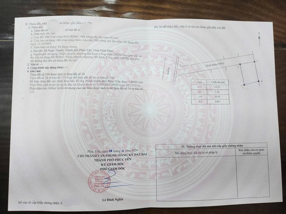 Đất chính chủ Ngọc Thanh, Phúc Yên, Vĩnh Phúc 84m² giá 1.8 tỷ - Đầu tư sinh lời cao!