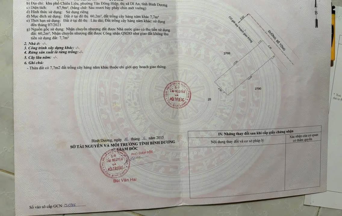 Đất nền Dĩ An 67m² giá 2.7 tỷ - Cơ hội đầu tư sinh lời!