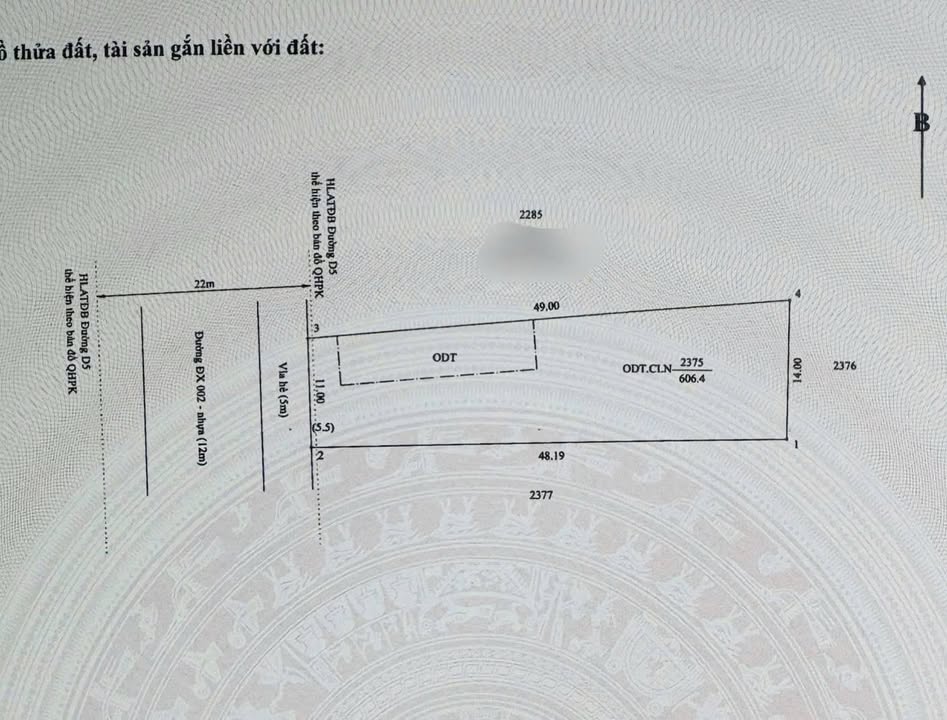 Đất nền mặt tiền ĐX002, phường Bình Dương, 606m² - Vị trí kinh doanh chiến lược!