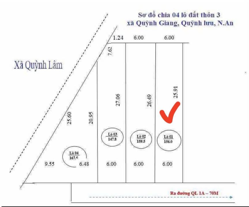 Đất thổ cư xã Quỳnh Giang 150m² giá 1 tỷ - Đầu tư sinh lời ngay!