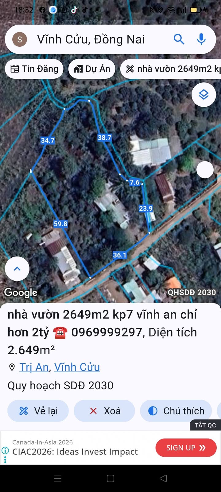 Đất vườn 2600m² tại Vĩnh An, Vĩnh Cửu, Đồng Nai - Giá chỉ 2 tỷ, cơ hội đầu tư tuyệt vời!