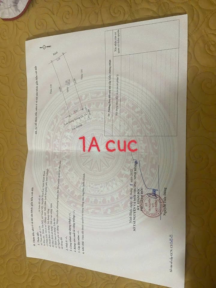 Đất mặt đường QL1A Ninh Mỹ 103m² giá 8 tỷ - Kinh doanh cực tốt!