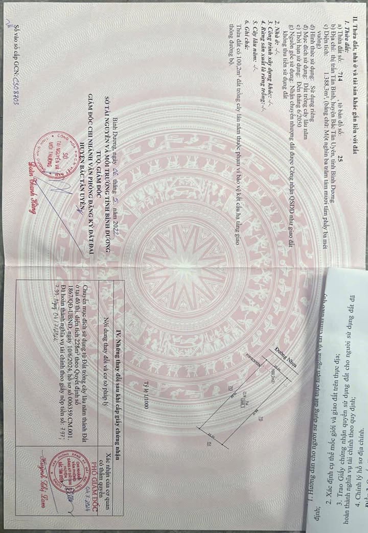 Đất thổ cư mặt tiền đường Suối Tre Tân Uyên 1400m² giá 8.2 tỷ - Đầu tư sinh lời hấp dẫn!