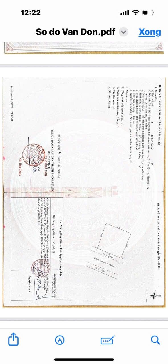 Đất nền mặt tiền đường Vân Đồn, Sơn Trà 953m² giá 36 tỷ - Vị trí kinh doanh đắc địa!