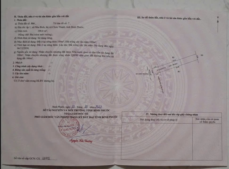 Đất nền mặt tiền đường số 40, Chơn Thành 200m² giá 1.1 tỷ - Nhanh tay sở hữu!