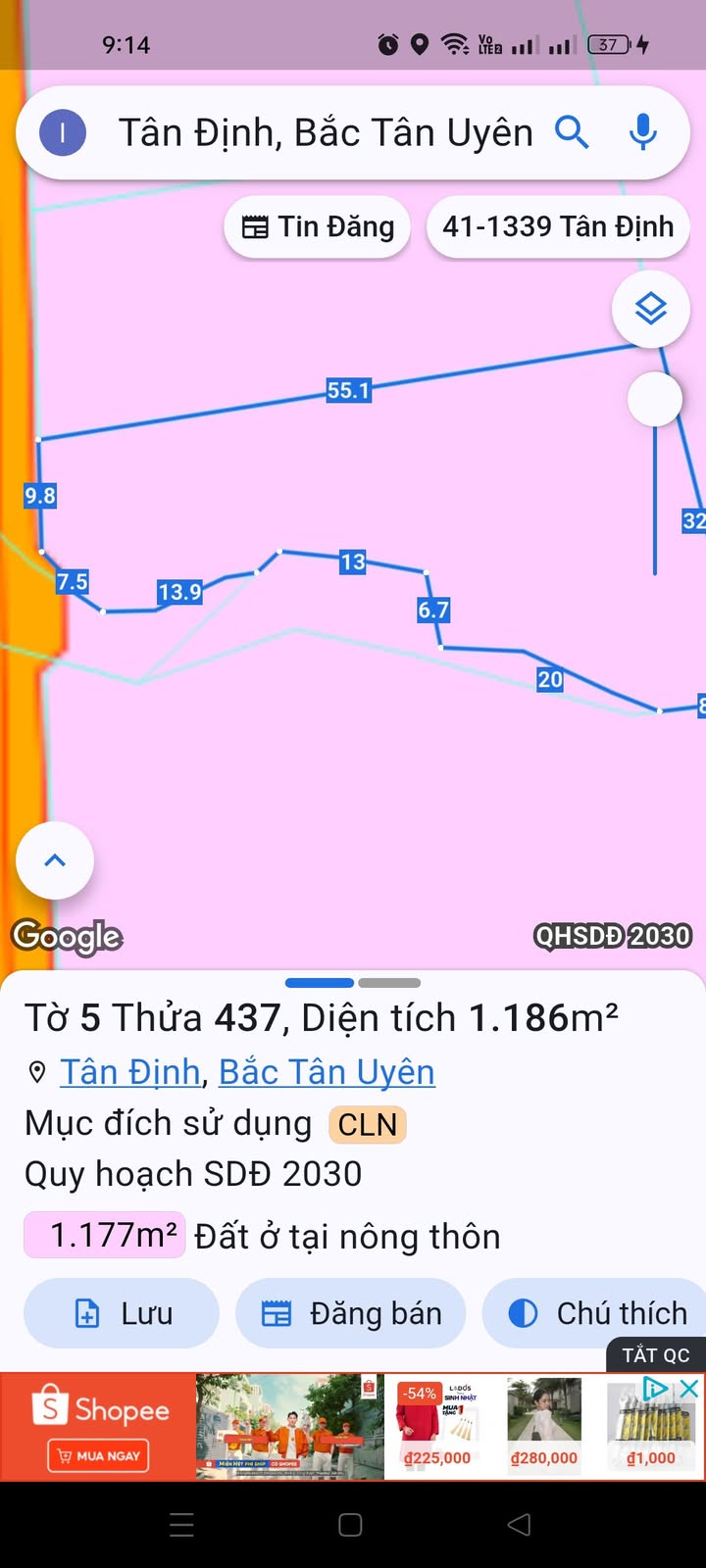 Đất nền 1200m² mặt tiền đường ĐT746, xã Tân Định - Bắc Tân Uyên chỉ 4 tỷ - Cơ hội đầu tư tuyệt vời!