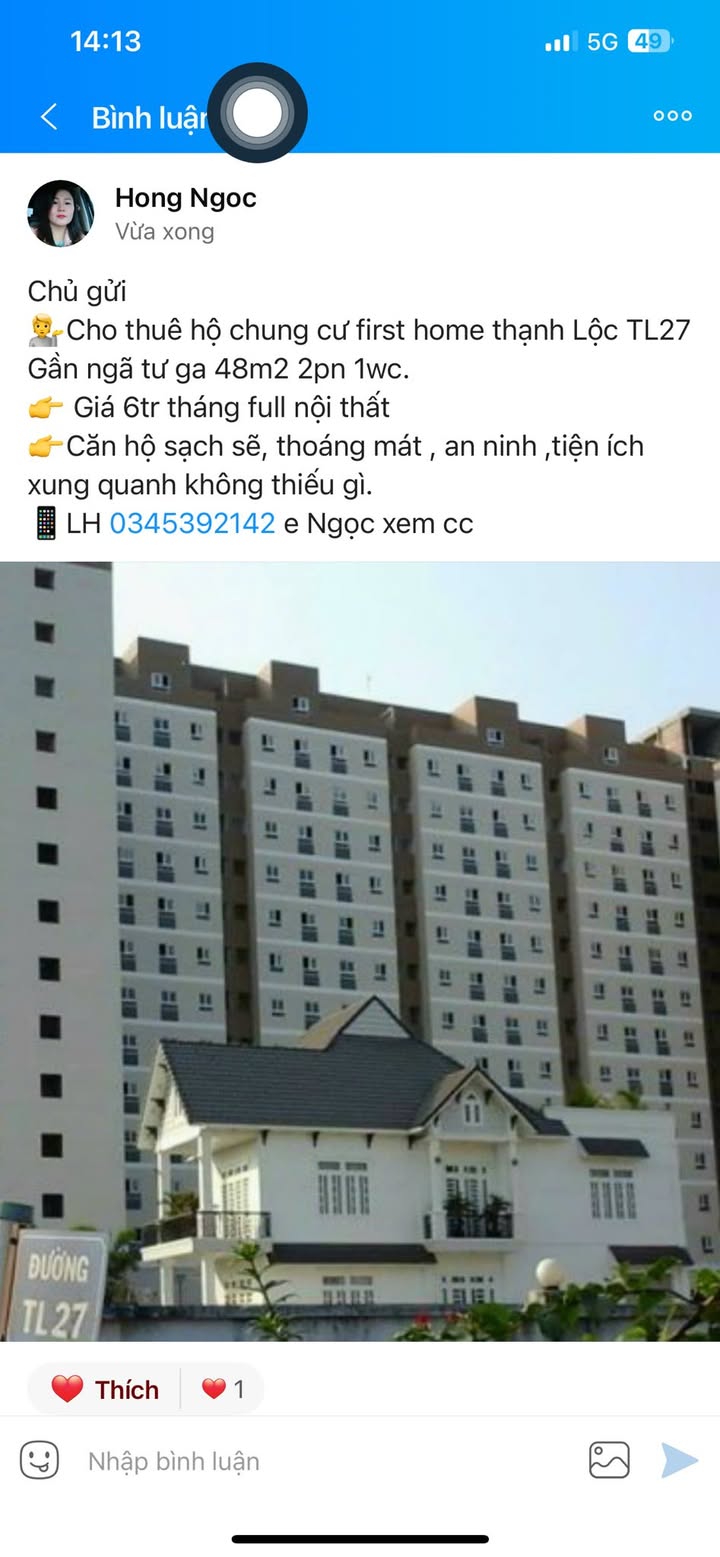 Nhà nguyên căn Thạnh Lộc, Quận 12 - Giá thuê thỏa thuận - Tiện nghi đầy đủ!