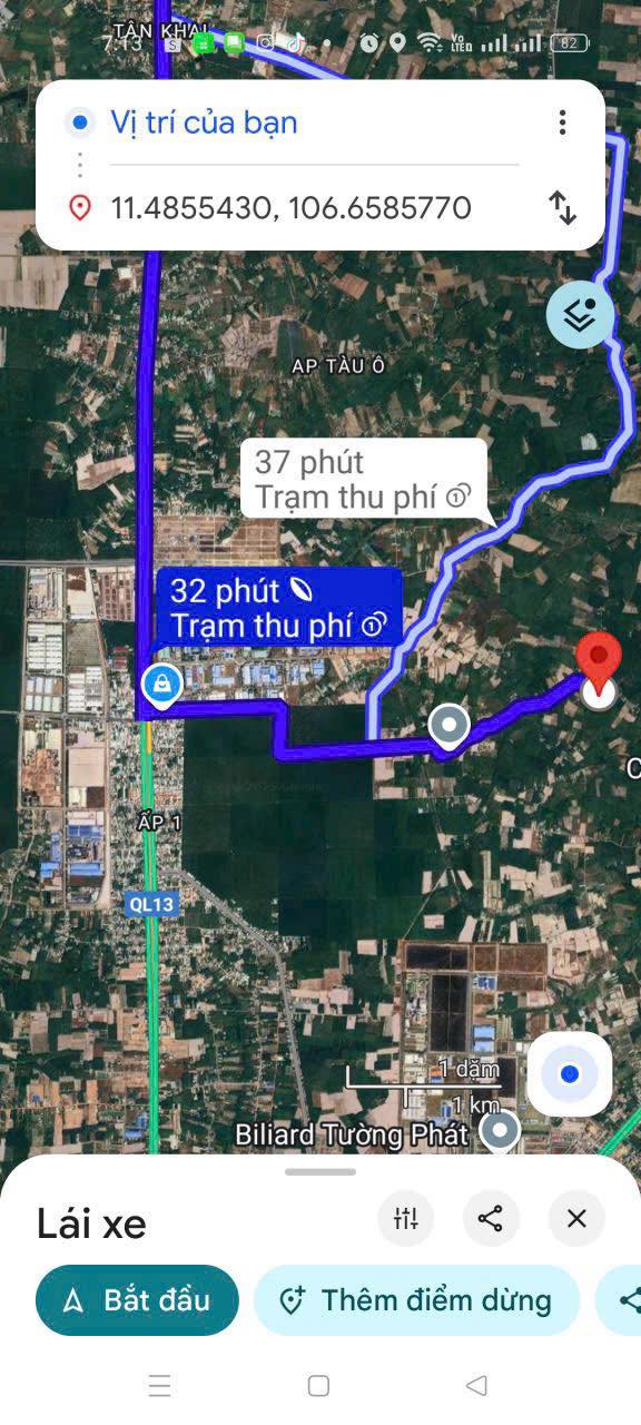 Đất thổ cư 115m², 8 sào, giá chỉ 2.05 tỷ - Đầu tư sinh lời tại Chơn Thành!