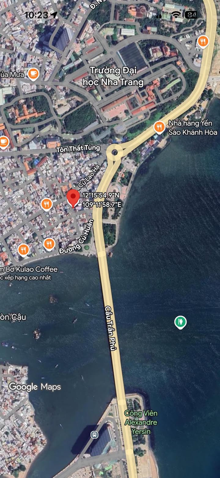 Đất mặt tiền đường Cù Lao Trung, Vĩnh Thọ, Nha Trang 159.8m² giá 8 tỷ - Vị trí đắc địa gần biển!