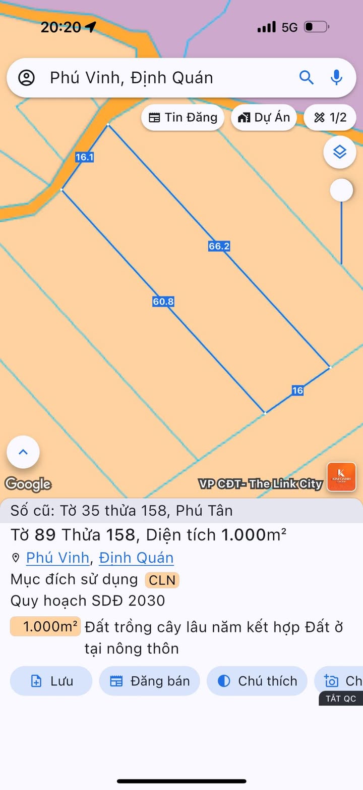 Đất nền Phú Vinh - Đồng Nai 1000m² chỉ 500 triệu - Sổ đỏ chính chủ, pháp lý rõ ràng!