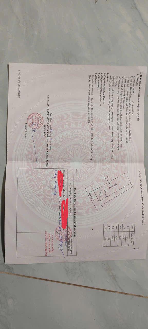 Đất thổ cư 11m² Thôn Đồi Giang - Lạng Giang giá 800 triệu - Đầu tư sinh lời ngay!