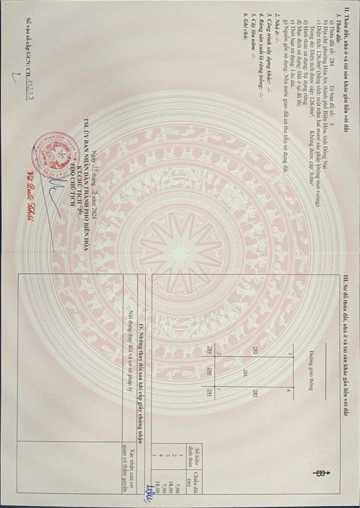 Đất nền Hóa An Biên Hòa 126m² giá 3.5 tỷ - Lô đất đẹp, chính chủ bán gấp!