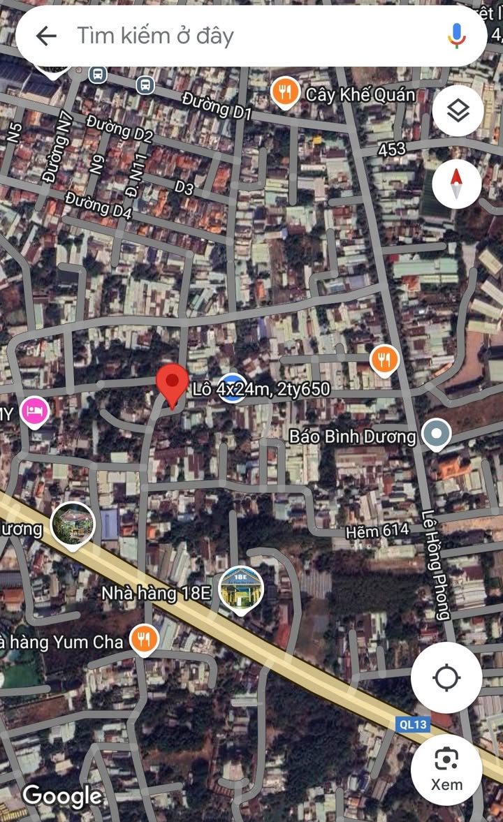 Đất mặt tiền đường nhựa Phú Lợi, Thủ Dầu Một 92m² giá 2.9 tỷ - Vị trí đẹp, tiện ích đầy đủ!