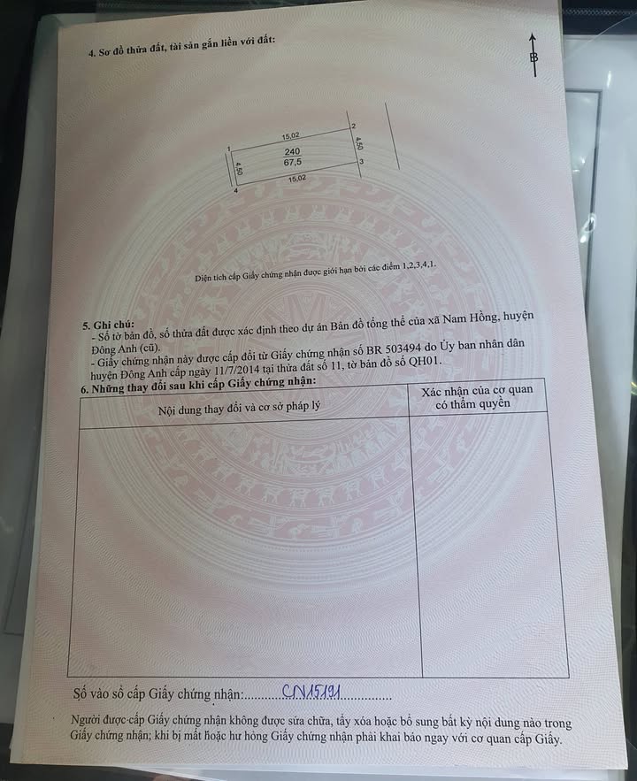 Đất nền Phúc Thịnh Đông Anh 67m² - Sổ đỏ chính chủ, giá thỏa thuận!