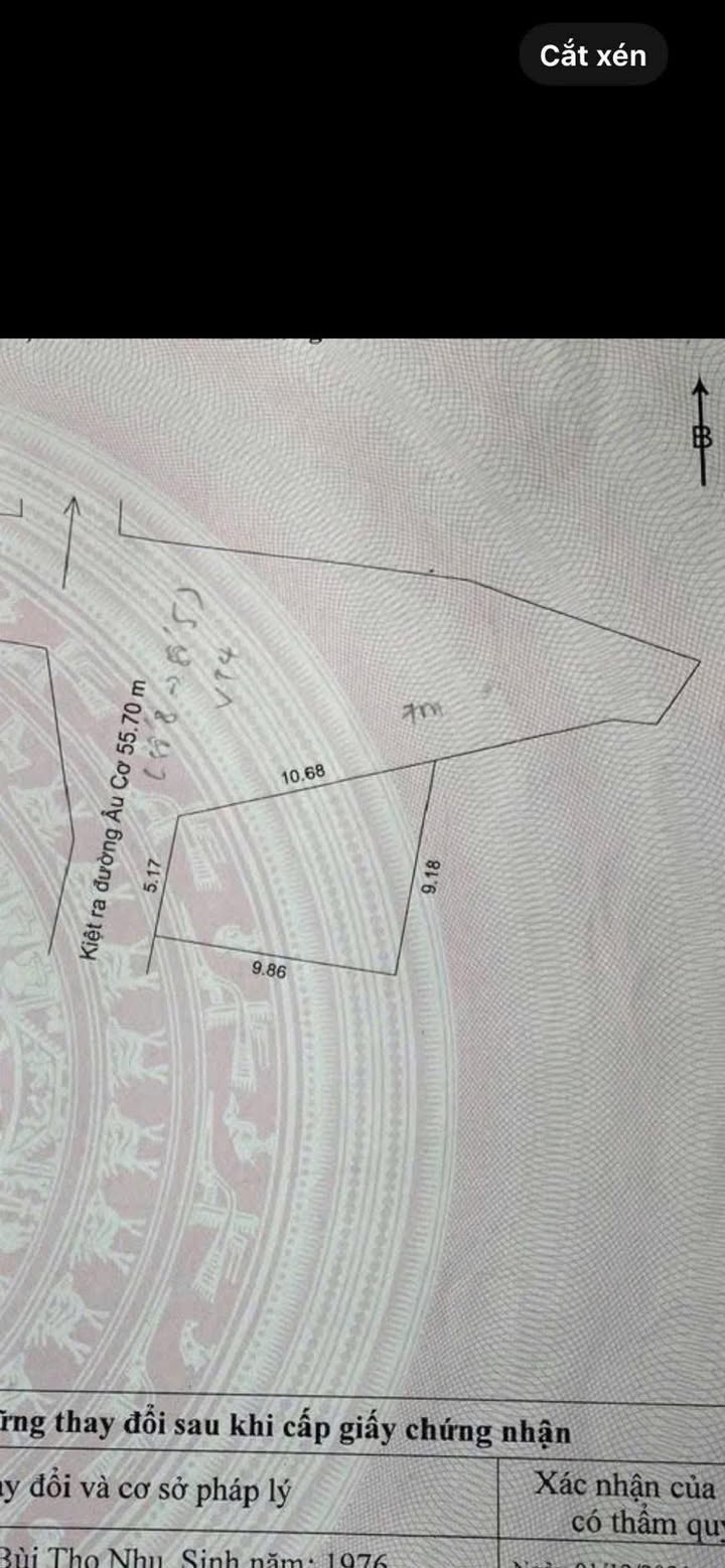 Đất nền đường Âu Cơ, Đà Nẵng 64m² giá 2.05 tỷ - Mặt kiệt ô tô đậu thoải mái!