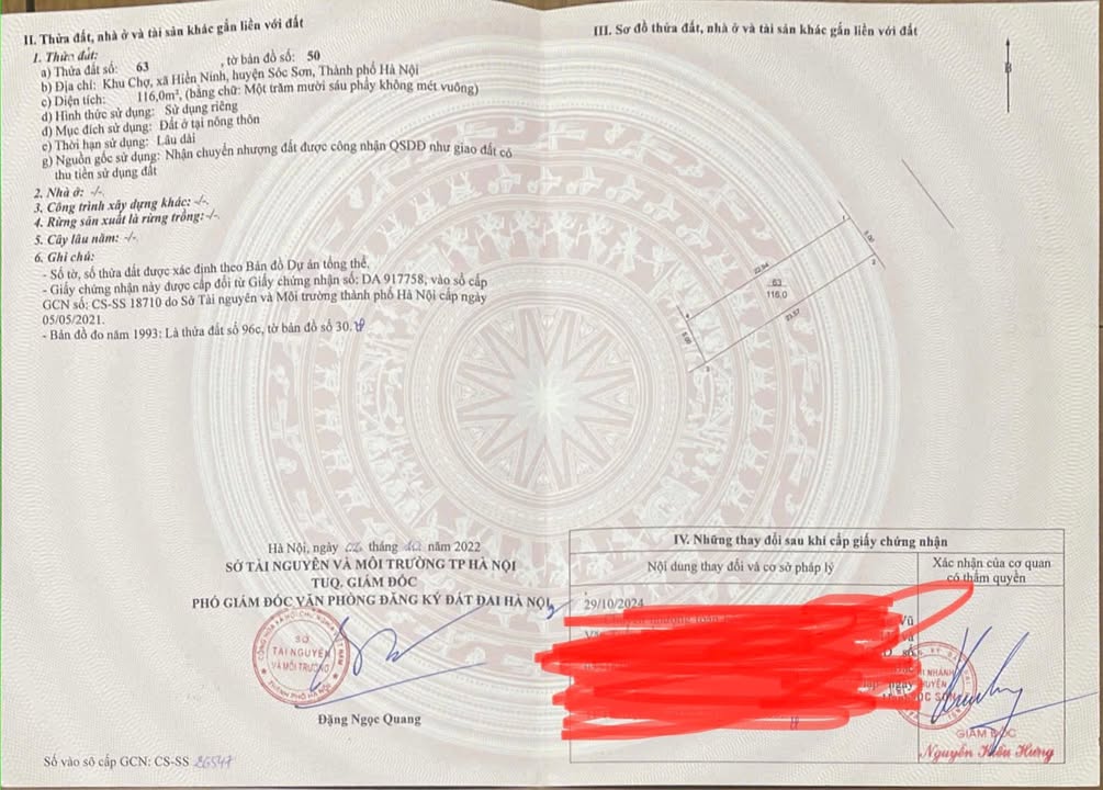 Đất thổ cư Khu Chợ Hiền Ninh 116m² - Cơ hội đầu tư tuyệt vời!