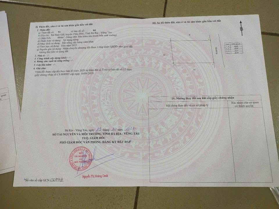 Đất nền Bình Giã, Châu Đức - 668m² giá 2.9 tỷ - Pháp lý rõ ràng, đầu tư sinh lời!