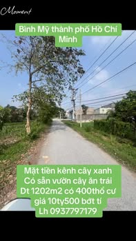 Đất thổ cư 400m² tại Bình Mỹ, Củ Chi - Giá 10.5 tỷ, Tiềm năng phát triển!