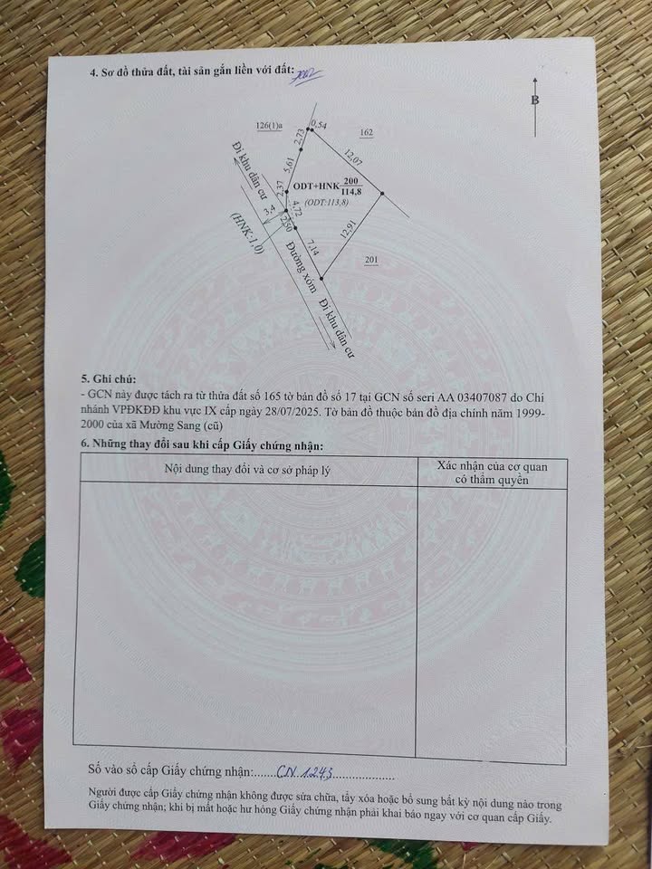 Đất thổ cư Mộc Châu 115m² giá 600 triệu - Đường ô tô vào tận nơi!