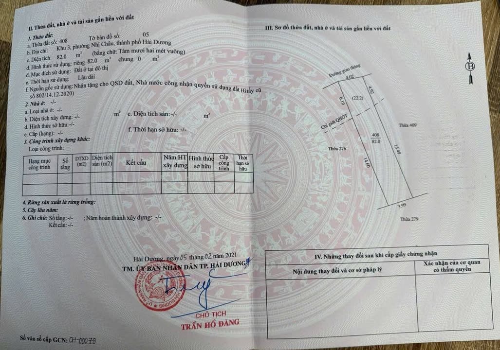 Đất nền đường Mai Ngô, phường Nhị Châu, 82m² giá 1,xxx tỷ - Ô tô đỗ trong nhà!