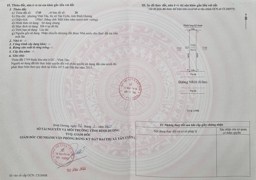 Đất nền Vĩnh Tân 150m² giá đầu tư - Gần KCN VSIP 2