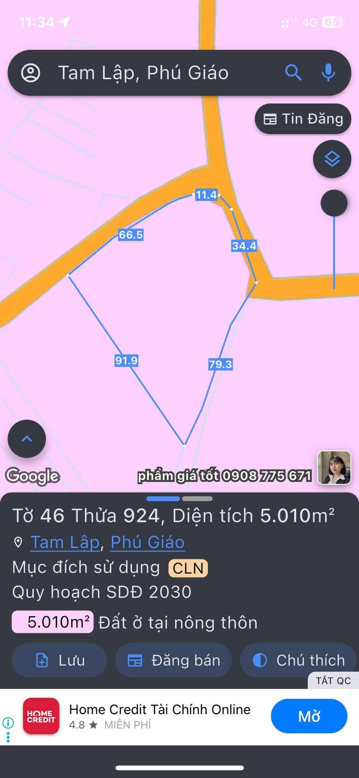 Đất nền Tam Lập, Phú Giáo 5000m² giá 2.7 tỷ - Sổ hồng riêng, đầu tư ngay!