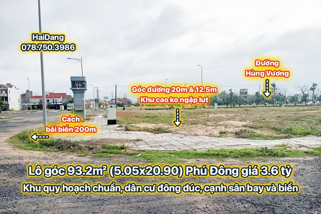 Đất nền Phú Đông 93.2m² giá 3.6 tỷ - Cơ hội đầu tư hấp dẫn!