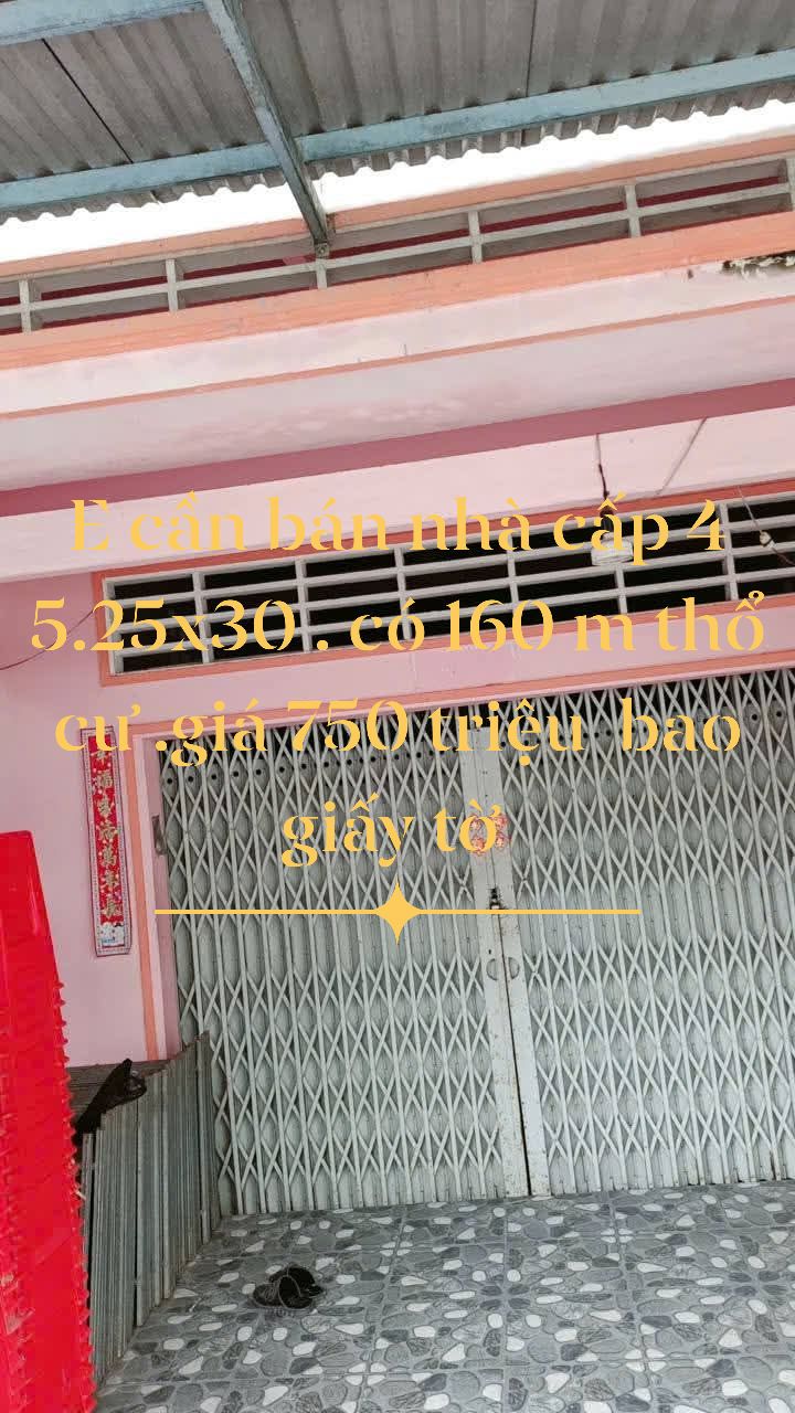 Nhà cấp 4 tại ấp Láng Giài, Hòa Bình, Bạc Liêu 160m² giá 750 triệu - Thương lượng ngay!