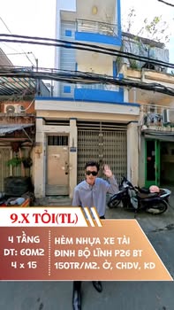 Nhà phố Đinh Bộ Lĩnh, Bình Thạnh 60m² giá 9 tỷ - Pháp lý rõ ràng, sẵn sàng ở ngay!