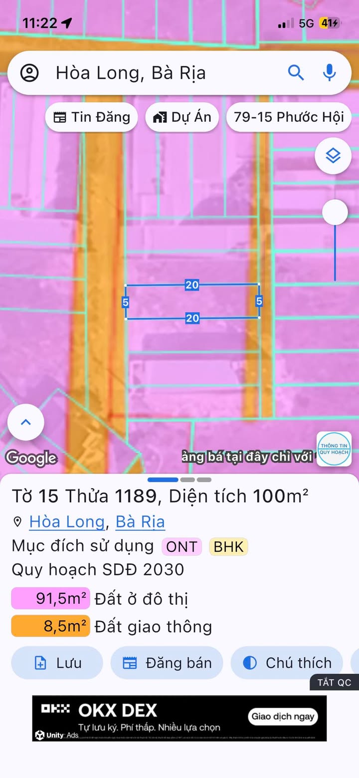 Đất nền Hòa Long Bà Rịa 100m² giá 1.67 tỷ - Đầu tư sinh lời ngay!