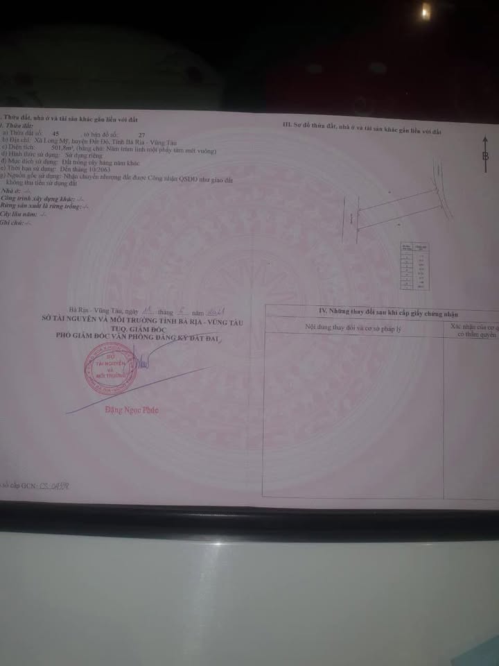 Đất Long Mỹ, Đất Đỏ 500m² giá 1.1 tỷ - Mặt tiền hồ Bút Thuyền mát mẻ!