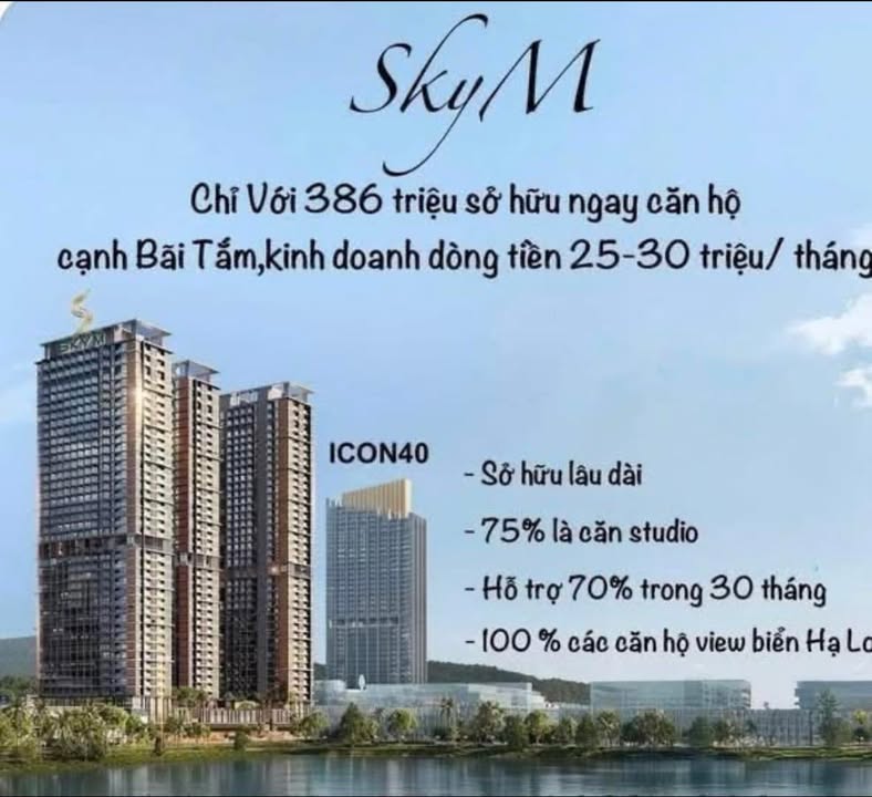Căn hộ SkyM Hạ Long 32m² giá 1,8 tỷ - View biển tuyệt đẹp!
