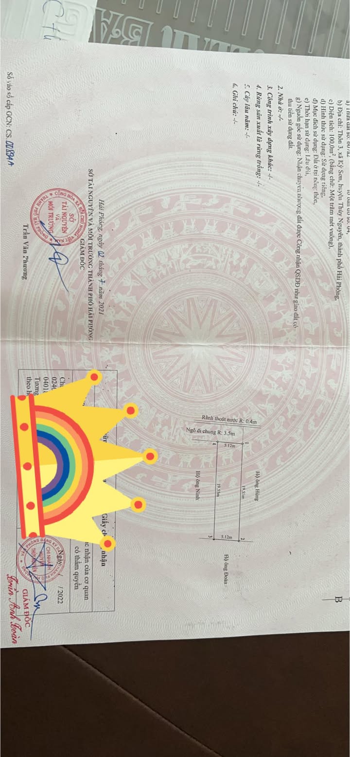 Đất nền Ninh Sơn, Thủy Nguyên 100m² giá chỉ 400 triệu - Tiềm năng sinh lời cao!