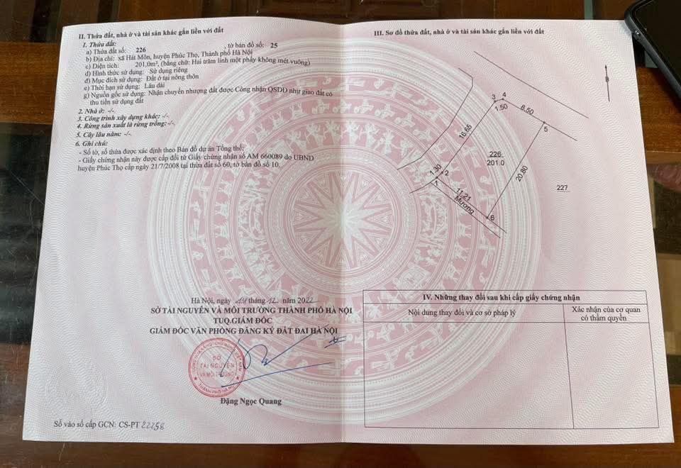 Đất Hát Môn Phúc Thọ 200m² giá 3x triệu - Lô góc 3 mặt thoáng đẹp