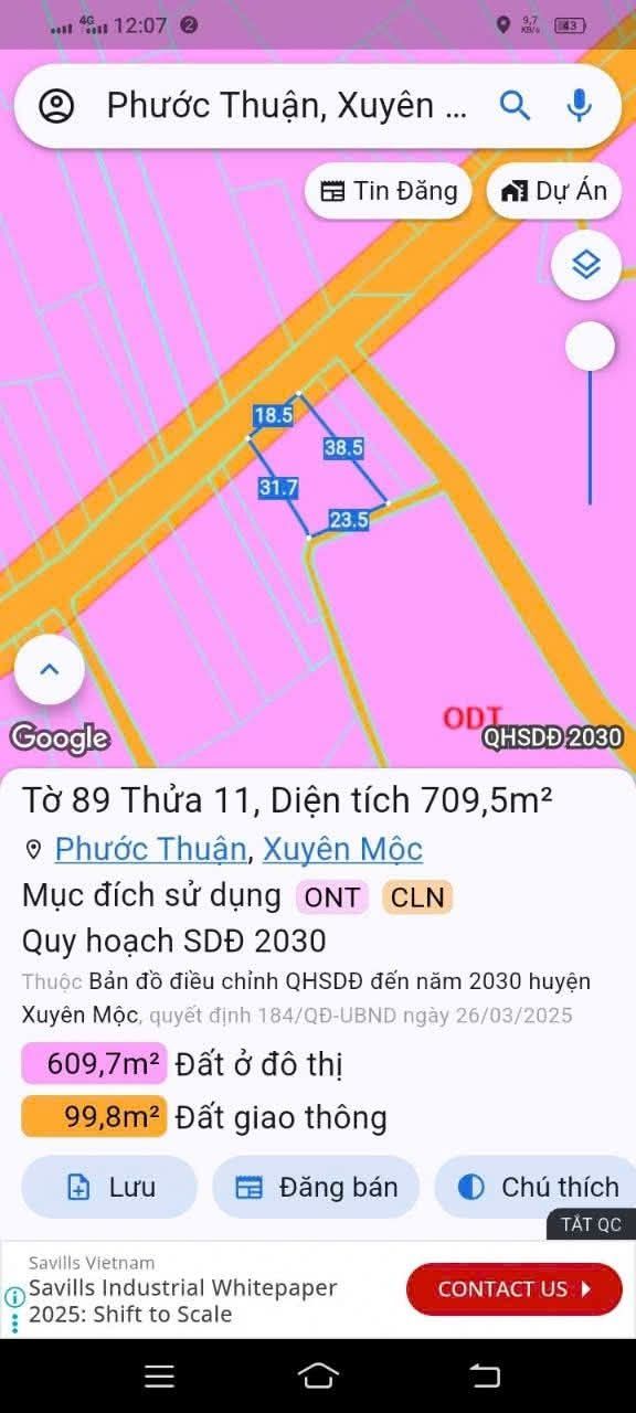 Đất mặt tiền đường 27/4, Xuyên Mộc, 58765m² giá 5.9 tỷ - Cơ hội đầu tư hấp dẫn!