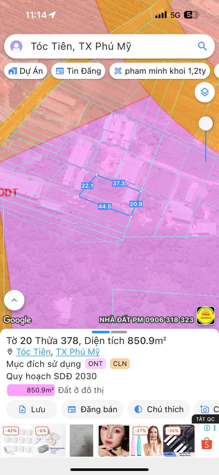 Nhà bán tại ấp 5 Tóc Tiên, Phú Mỹ 90m² giá chỉ 679 triệu - Cơ hội đầu tư hấp dẫn!