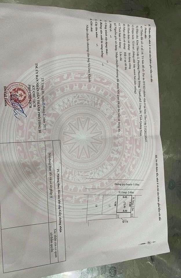 Lô đất Tân Lập, Yên Tử, 72m² giá 1.25 tỷ - Đầu tư sinh lời ngay!