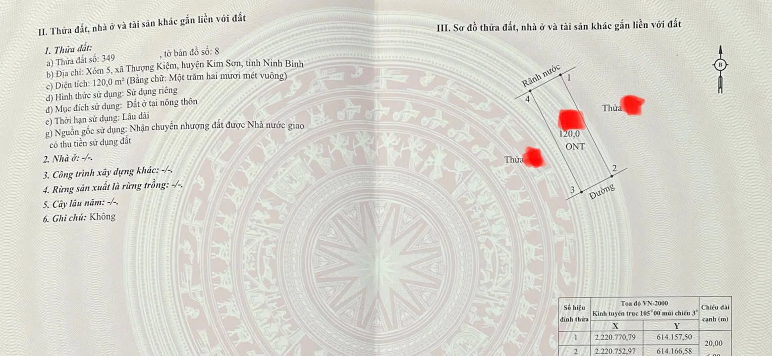 Đất nền Thượng Kiệm - Kim Sơn 120m² giá 1.55 tỷ - Vị trí đắc địa gần trung tâm!