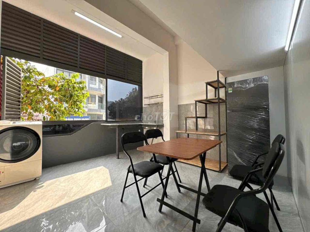 Căn hộ dịch vụ full nội thất tách bếp 50m² giá 6 triệu - Gác lửng thoáng mát ngay Tân Phú!