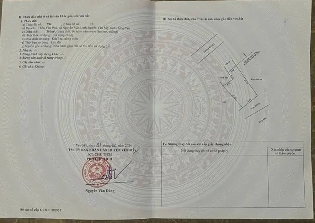 Đất nền 365m² ĐT 381, Giai Phạm, Yên Mỹ - Giá thấp nhất khu vực