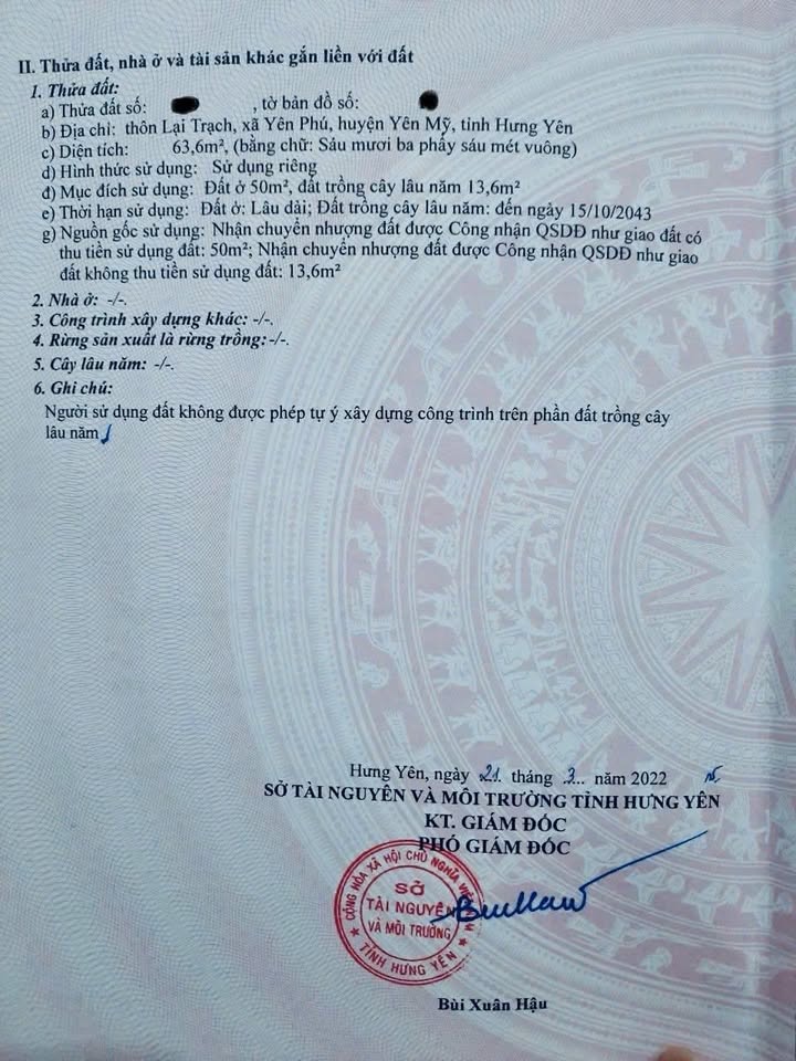 Đất nền Yên Phú 63,6m² giá chỉ 2 tỷ - Đầu tư sinh lời hấp dẫn!