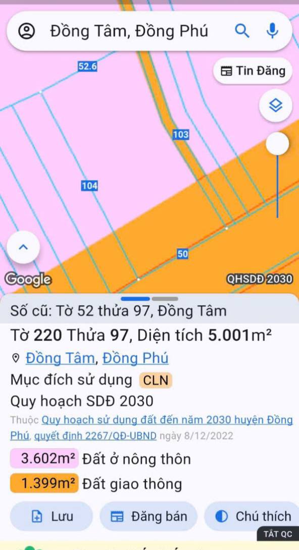 Đất 2 mặt tiền Quốc lộ 14, Đồng Tâm, 5000m² giá 10 tỷ - Cơ hội đầu tư tuyệt vời!