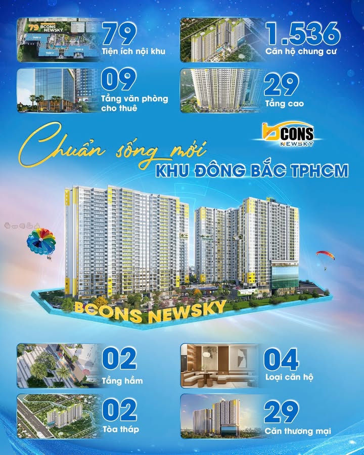 Căn hộ BCONS NEWSKY Thuận An 20.000m² - Tổ hợp sống động chuẩn mực!