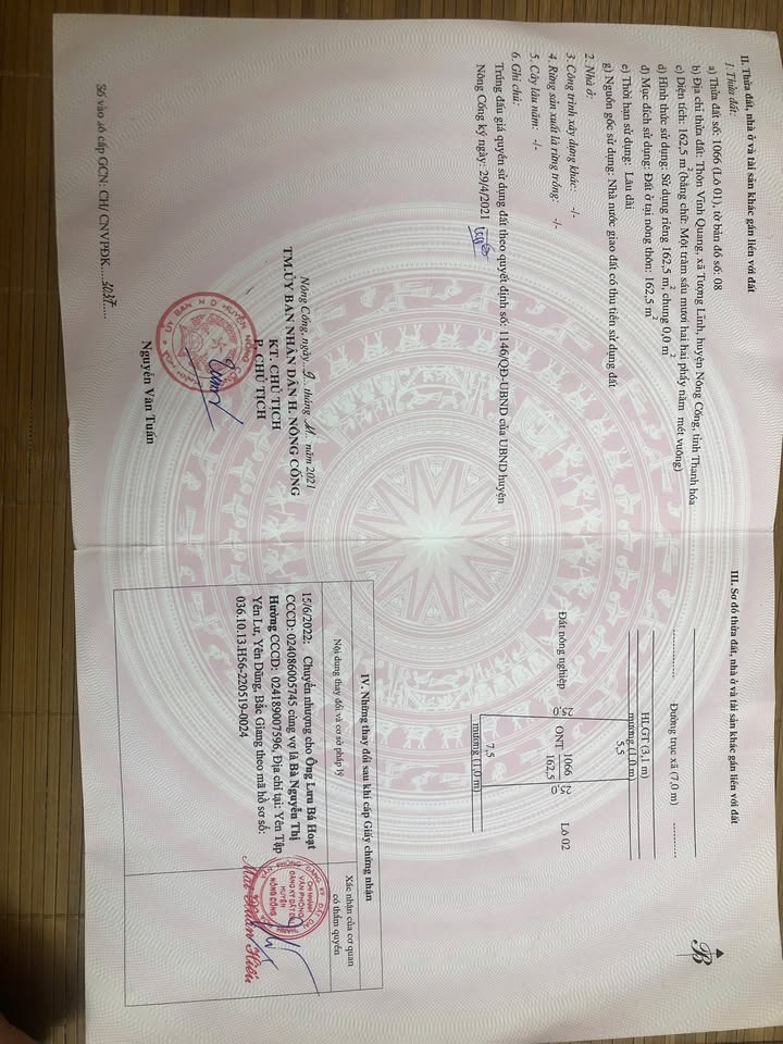 Đất nền Tượng Lĩnh, Nông Cống, 137.5m² giá 1 tỷ - Cơ hội đầu tư hấp dẫn!