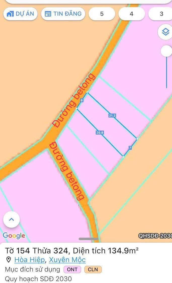 Đất nền Hòa Hiệp Xuyên Mộc 126m² giá 490 triệu - Cơ hội đầu tư hấp dẫn!