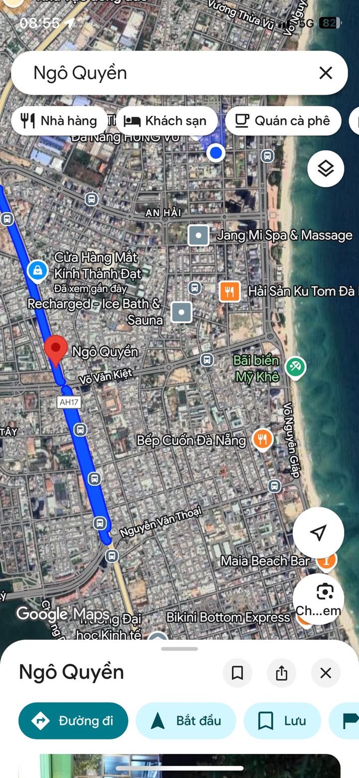 Đất mặt tiền Ngô Quyền Đà Nẵng 300m² giá 36.5 tỷ - Đầu tư sinh lời ngay!