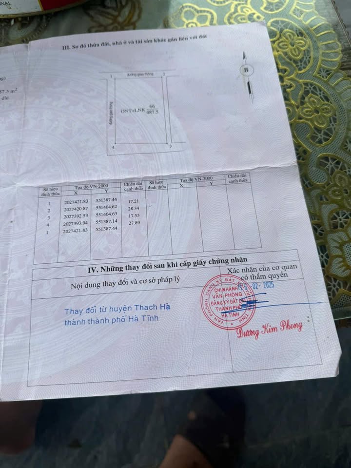 Đất nền Thạch Hội, Thạch Hà 487m² giá 1 tỷ - Sổ đỏ chính chủ, thổ cư 200m²