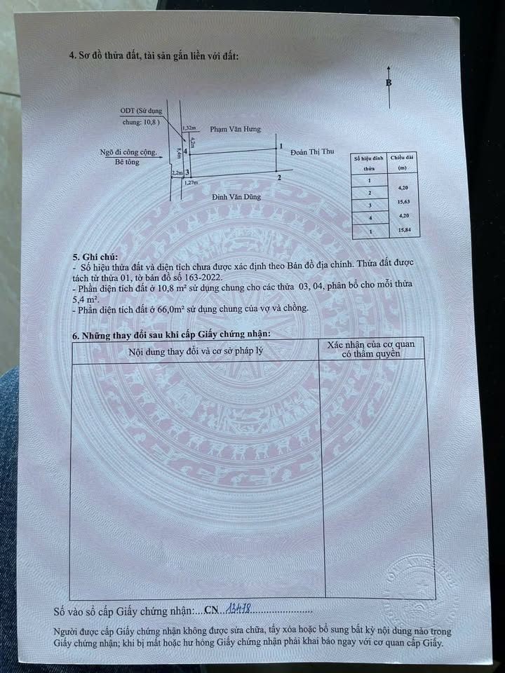 Đất nền chính chủ tại Đồng Thái, An Dương 66m² giá 1.6 tỷ - Đường thông ô tô vào tận nơi!