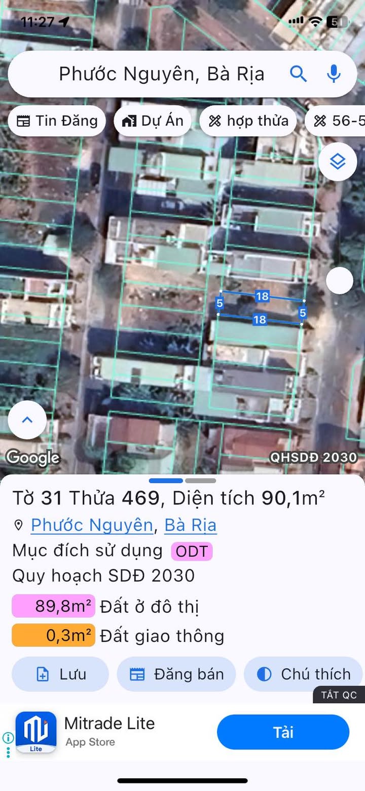 Đất nền Bà Rịa - Mặt tiền Đặng Thai Mai 90m² giá 2.9 tỷ - Cơ hội đầu tư tuyệt vời!